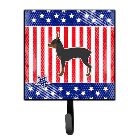 Jensendistributionservices USA Patriotic Toy Fox Terrier Leash or Key Holder MI1654228